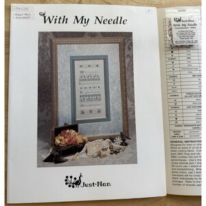 JUST NAN With My Needle Cross‎ Stitch Chart With Embellishment Pack